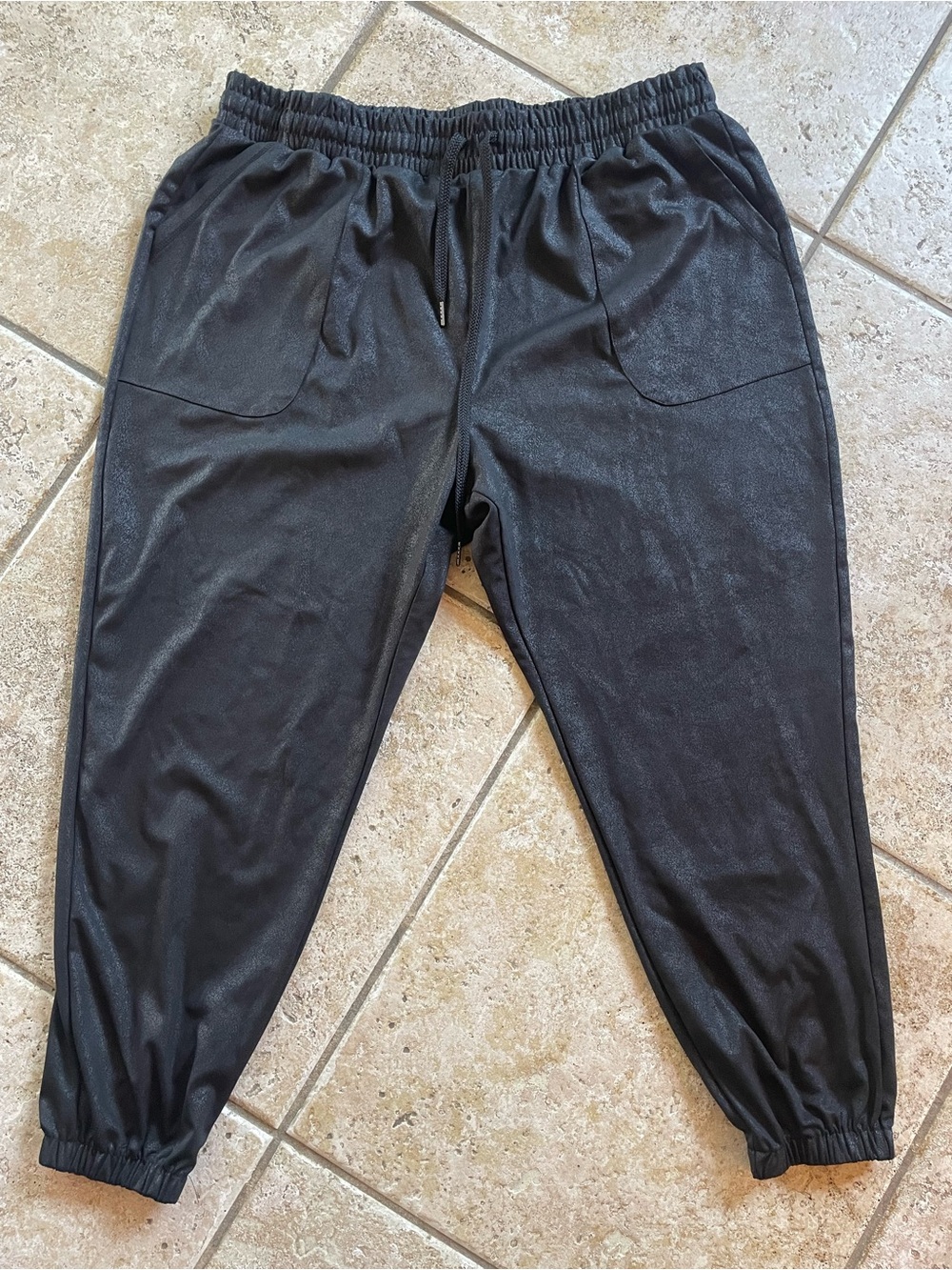 Black Women's Jogger Pants with Elastic Waist